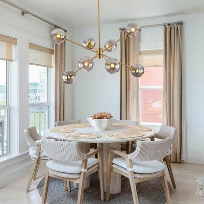 Nova Sputnik Globe Chandelier | Gold & Smoked Glass 8-Light