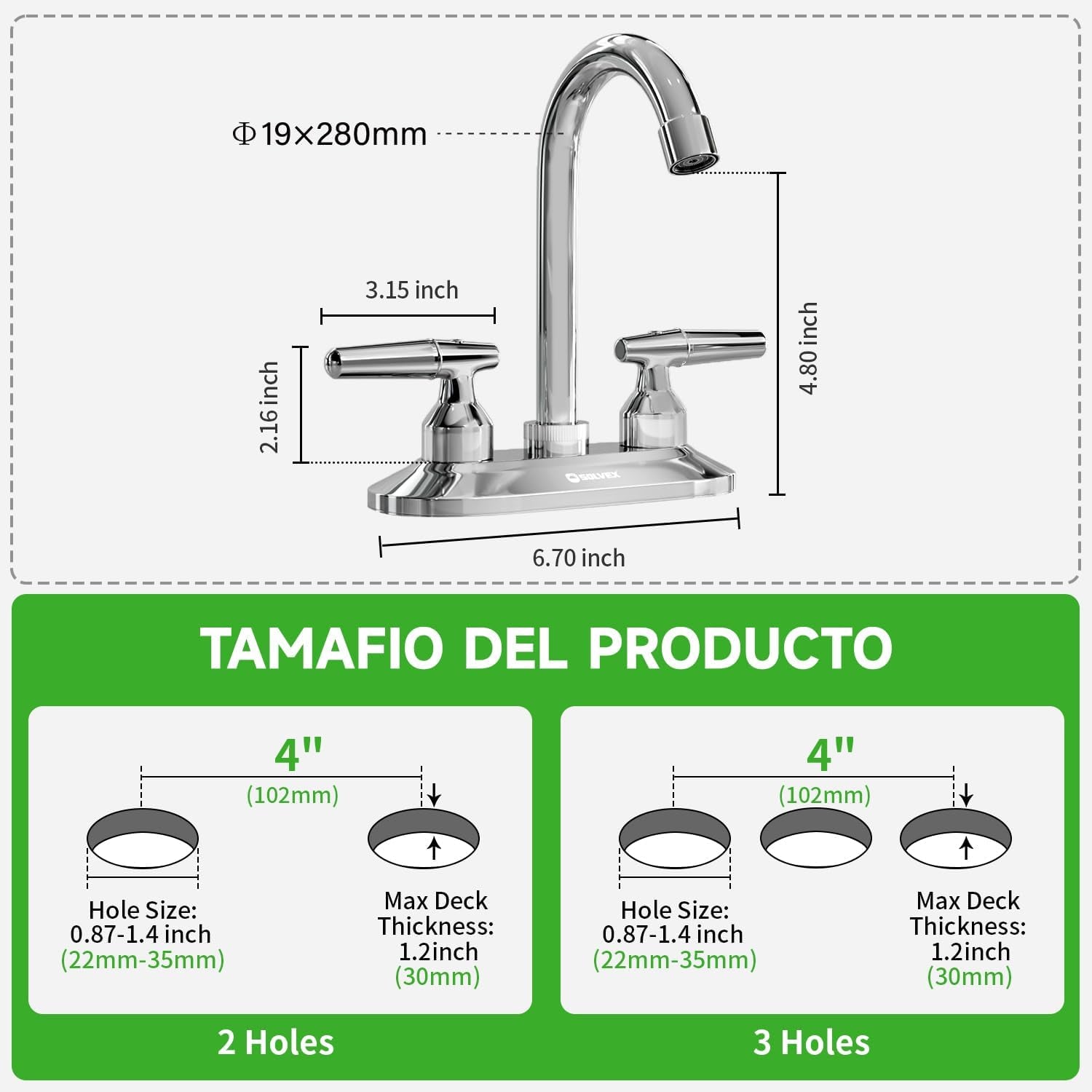 Linden Centerset Basin Faucet, Chrome