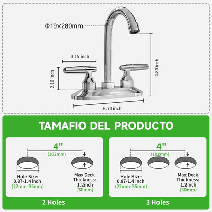 Linden Centerset Basin Faucet, Chrome