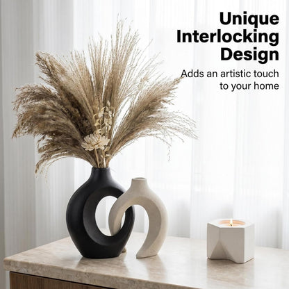 Snug Ceramic Vase Pair