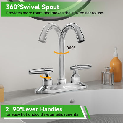 Linden Centerset Basin Faucet, Chrome