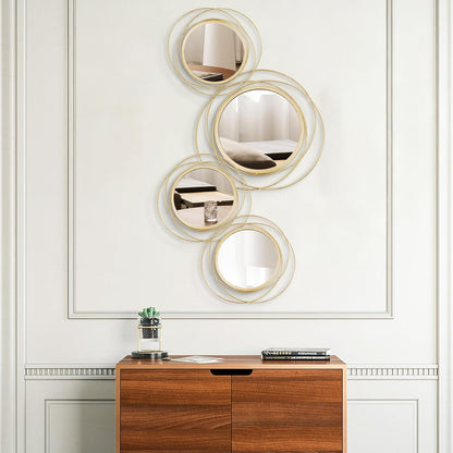 Bloom Mirror Set of Four, Gold