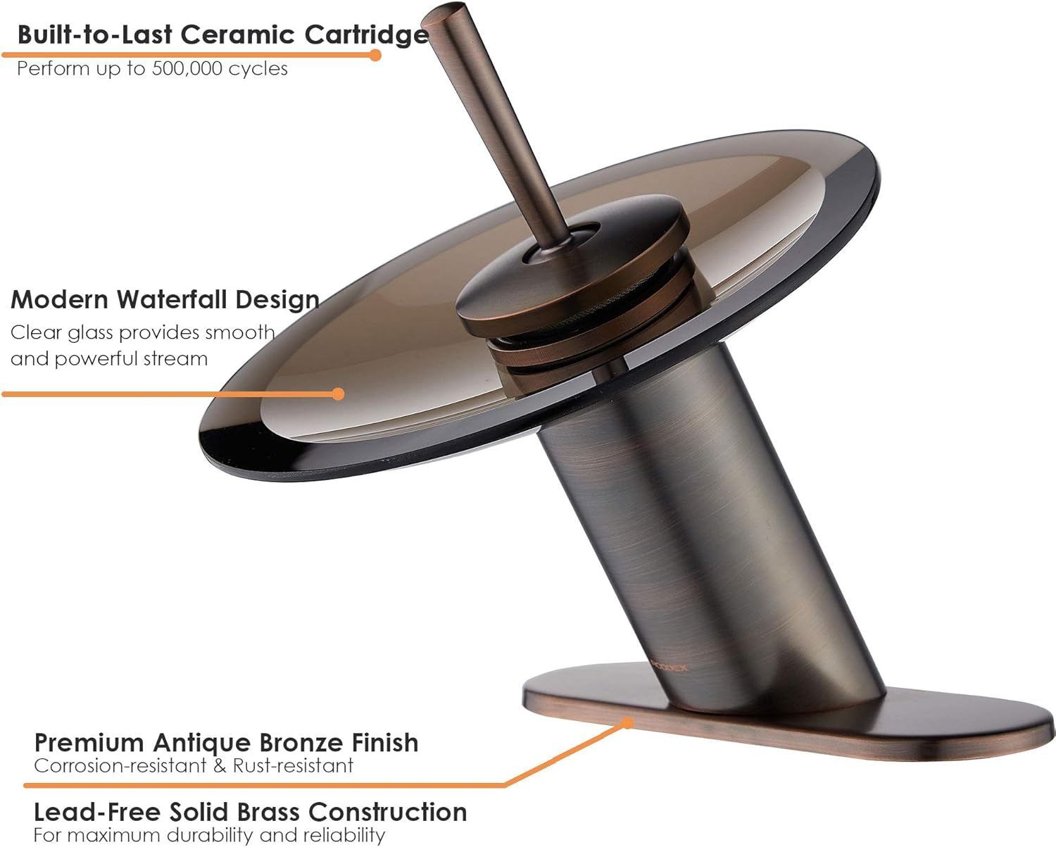 Cascade Waterfall Faucet, Bronze