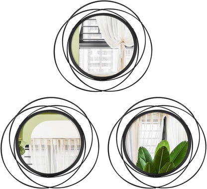 Sunburst Mirror Trio, Black