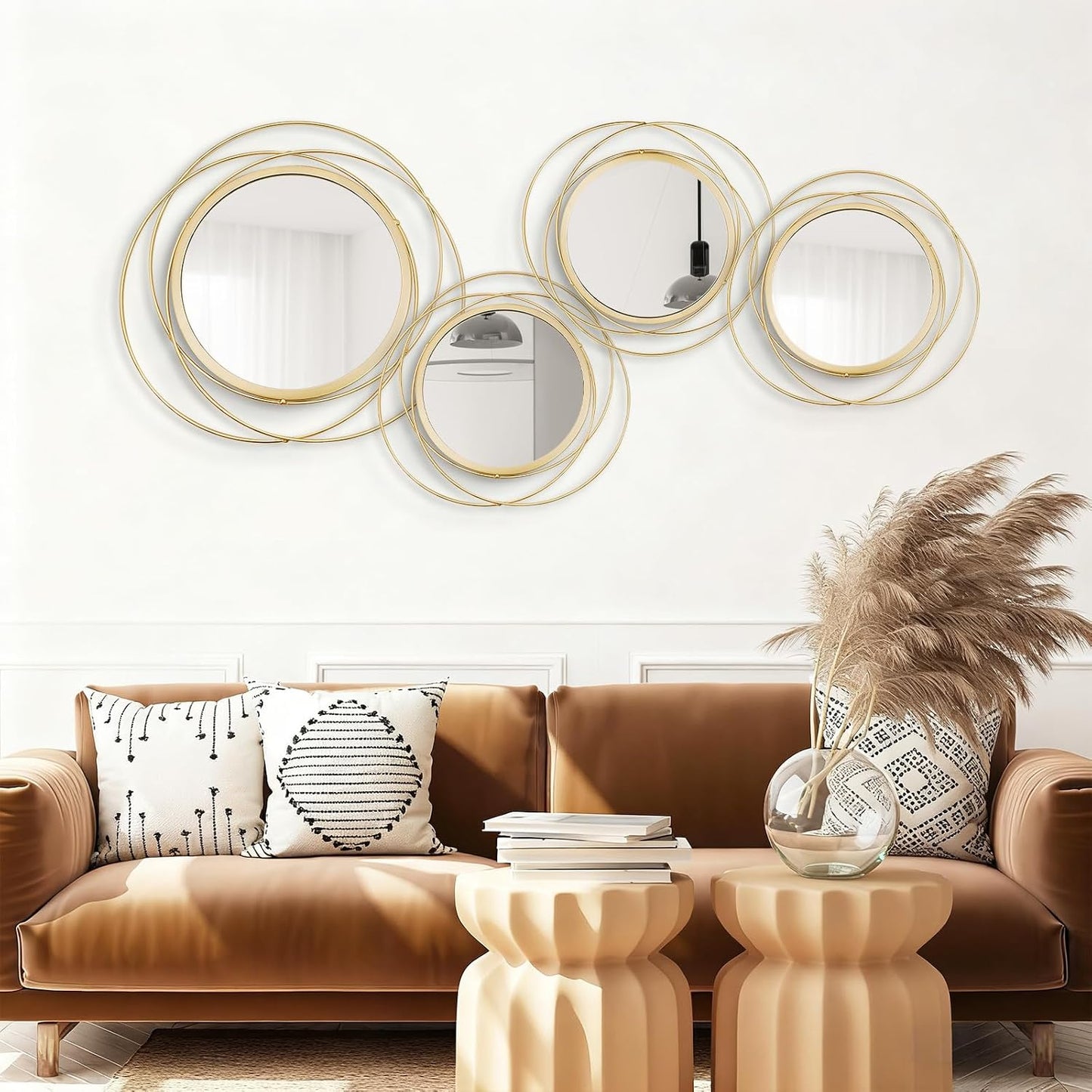 Bloom Mirror Set of Four, Gold